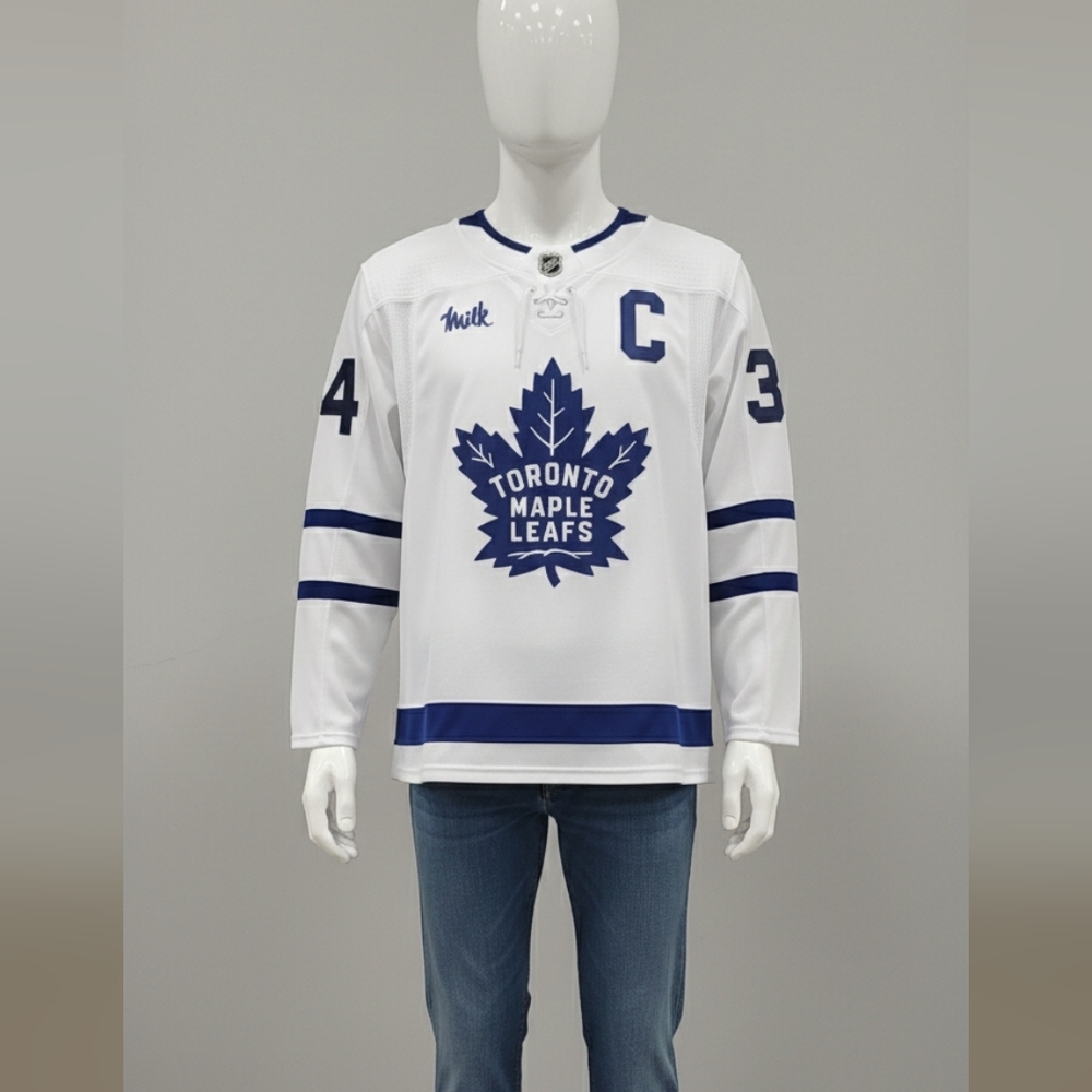 Toronto Maple Leafs Jersey Auston Matthews Away Fanatics White &  Blue Sz 56 XXL